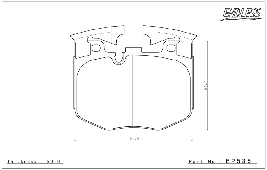 Тормозные колодки Endless MX72 EP535 (EP535MX72) Toyota Supra A90 / BMW 3 4 5 6 7 8 X3 X4 X5 X6 X7 , передние фото 5