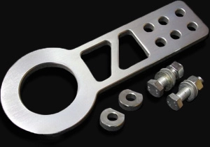 Крюк буксировочный универсальный серый прямой фото 1