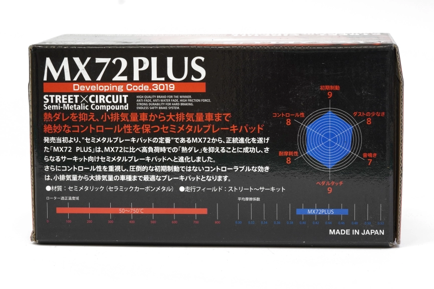 Тормозные колодки Endless EP357 MX72 PLUS Mitsubishi EVO V-IX CT9A GSR-RS, CZ4A, Subaru GDB GRB, 4pot Brembo® передние фото 6