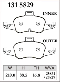 Тормозные колодки Dixcel X type X-1315829 Audi TTS FVCJXF 2015- передние фото 1