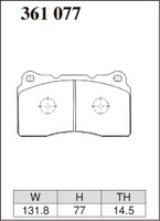 Тормозные колодки Dixcel Specom-β Beta BE-361077 Subaru Impreza WRX GDB GRB Brembo® 4pot передние фото 1